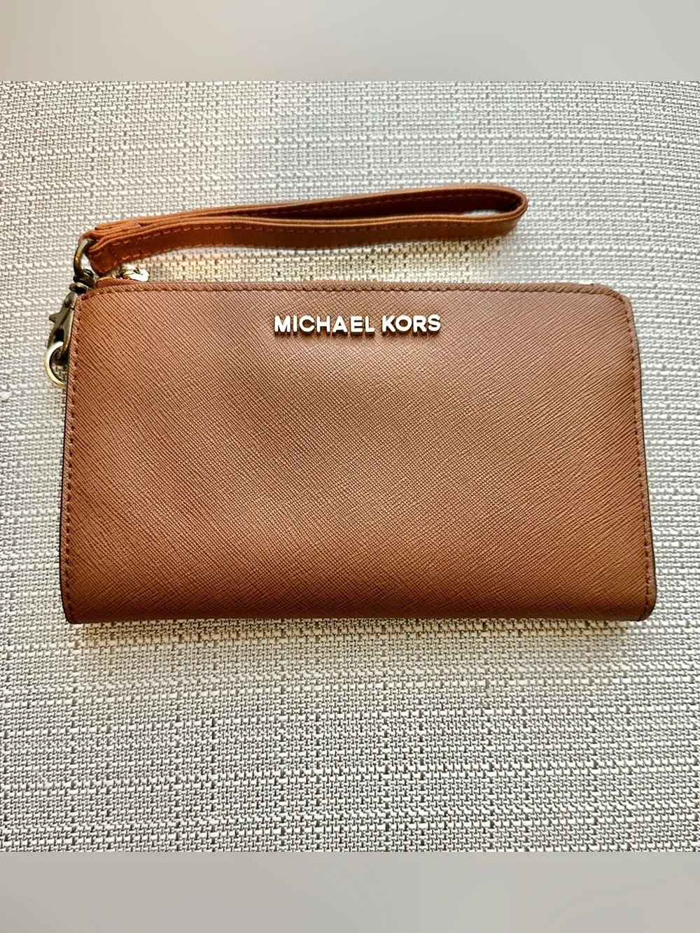Michael Kors Brown Leather Wallet Wristlet